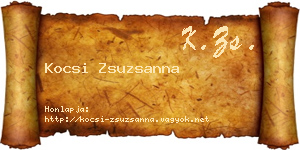 Kocsi Zsuzsanna névjegykártya